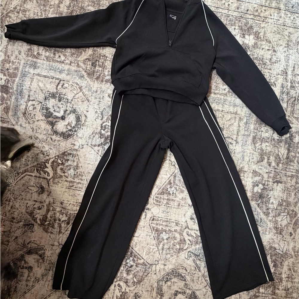 Aerie Black Jumpsuit with White Accents